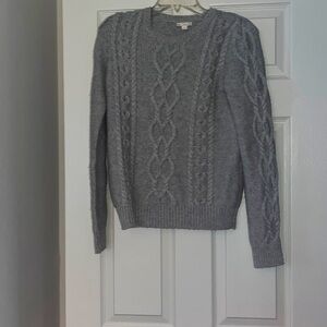 Gray gap sweater